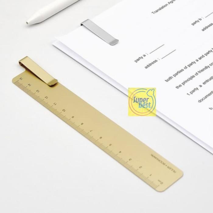 

Penggaris 15cm Kaco Metal Ruler Sekolah Kantor ATK