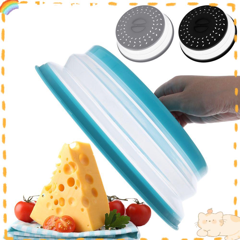 Solighter Collapsible Microwave Cover Steam Vents Fruit Vegetables Dish Drainer Basket Saringan Tutup Fresh-keeping Cover