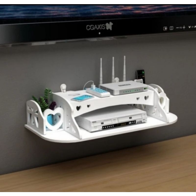 Rak Gantung Router Wifi Tempat Remote TV DVD Ambalan Speaker