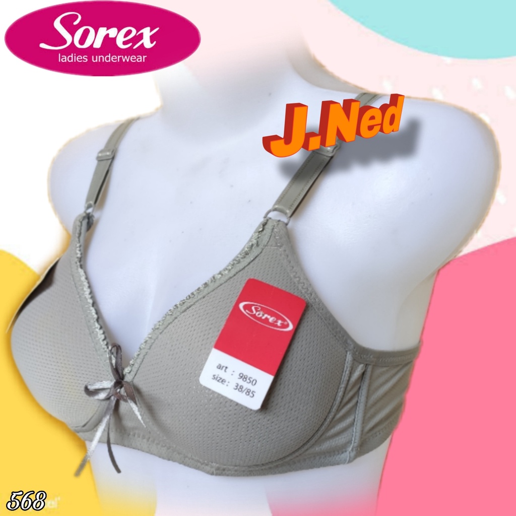 J568 Sorex Bra Bh Busa Tanpa Kawat Cup B Kait Dua Size 34 - 40