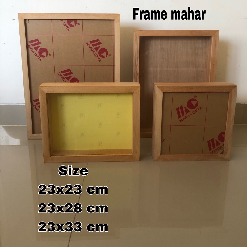 Frame Mahar Pernikahan Frame Mahar Kayu Kaca Akrilik Ab
