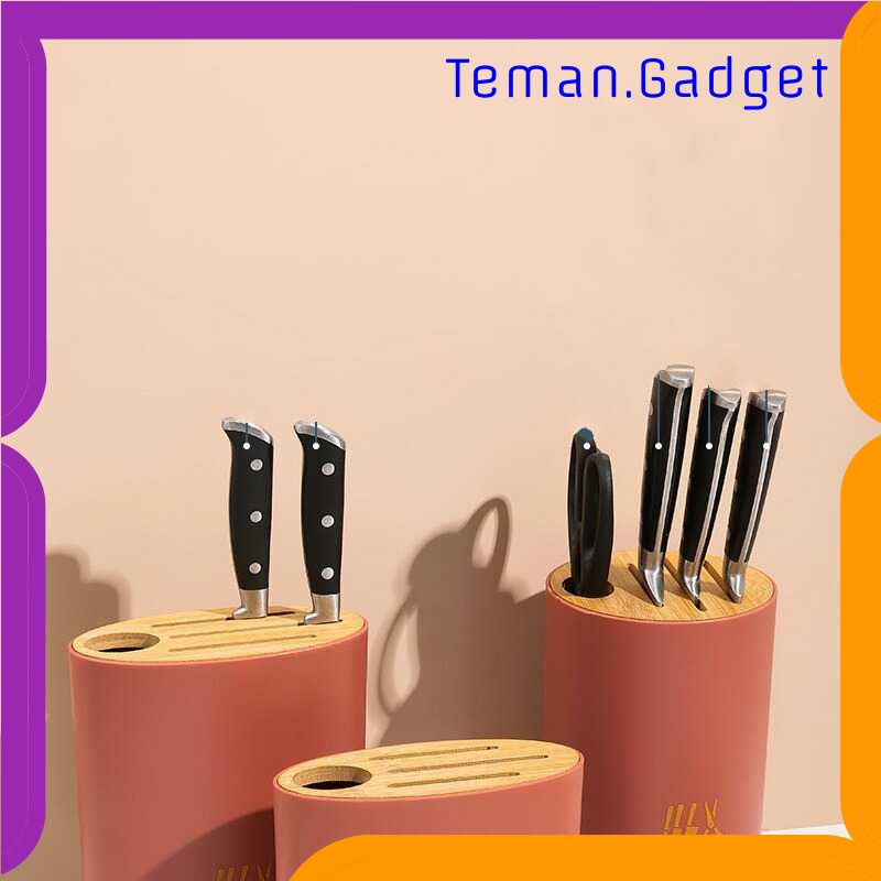 TG - DPR Multiyilego Tempat Pisau Dapur Multifungsi Oval Shape Knife Holder - 36524