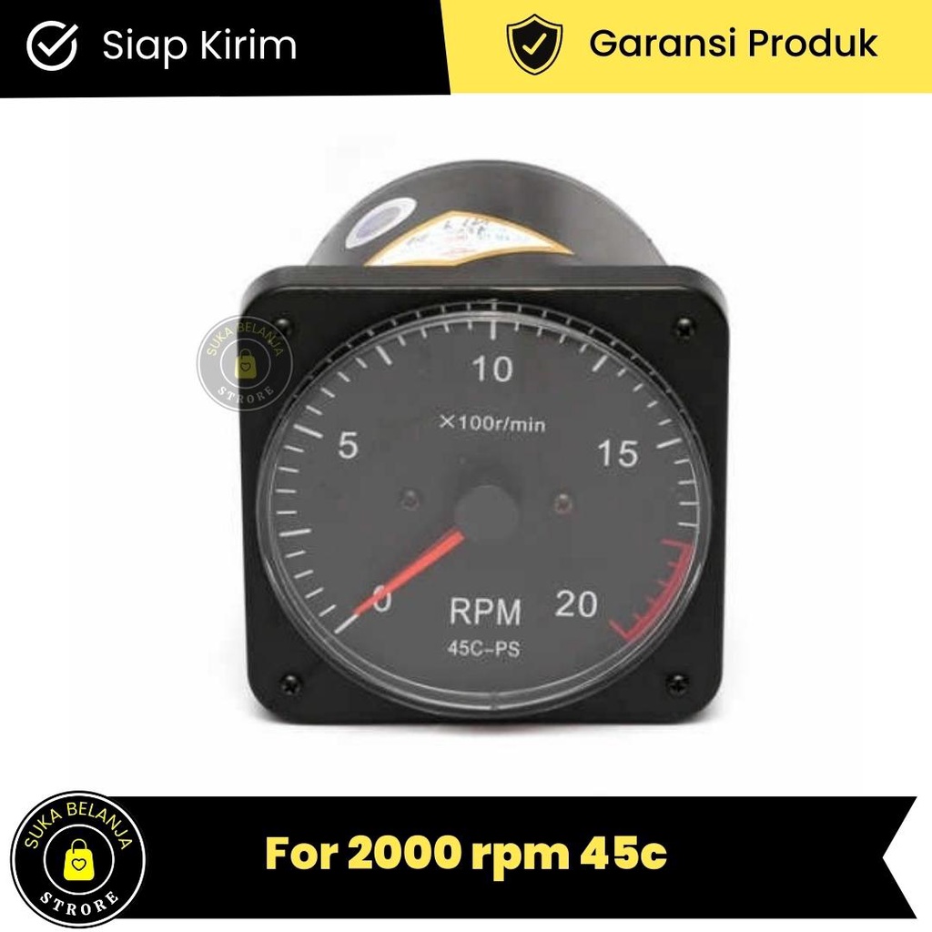 Mechanical Analog Pointer Tachometer Untuk Kapal Dan Pera 2000 RPM 45c