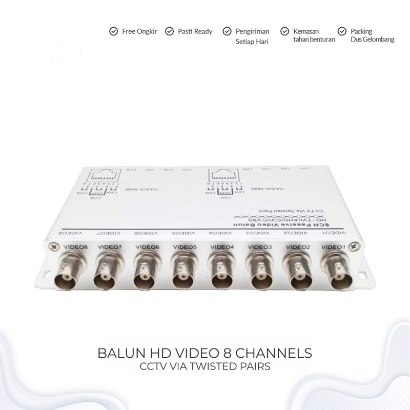 Video balun 8channel UTP passive video transceiver 8ch sjx1408B