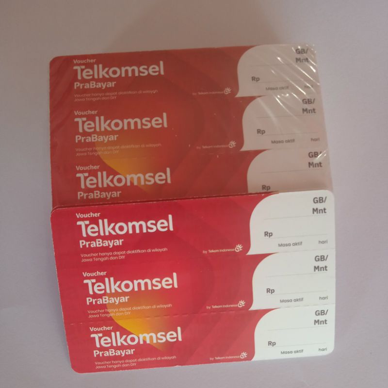 Kertas Voucher Kosong Telkomsel Zero JATENG DIY