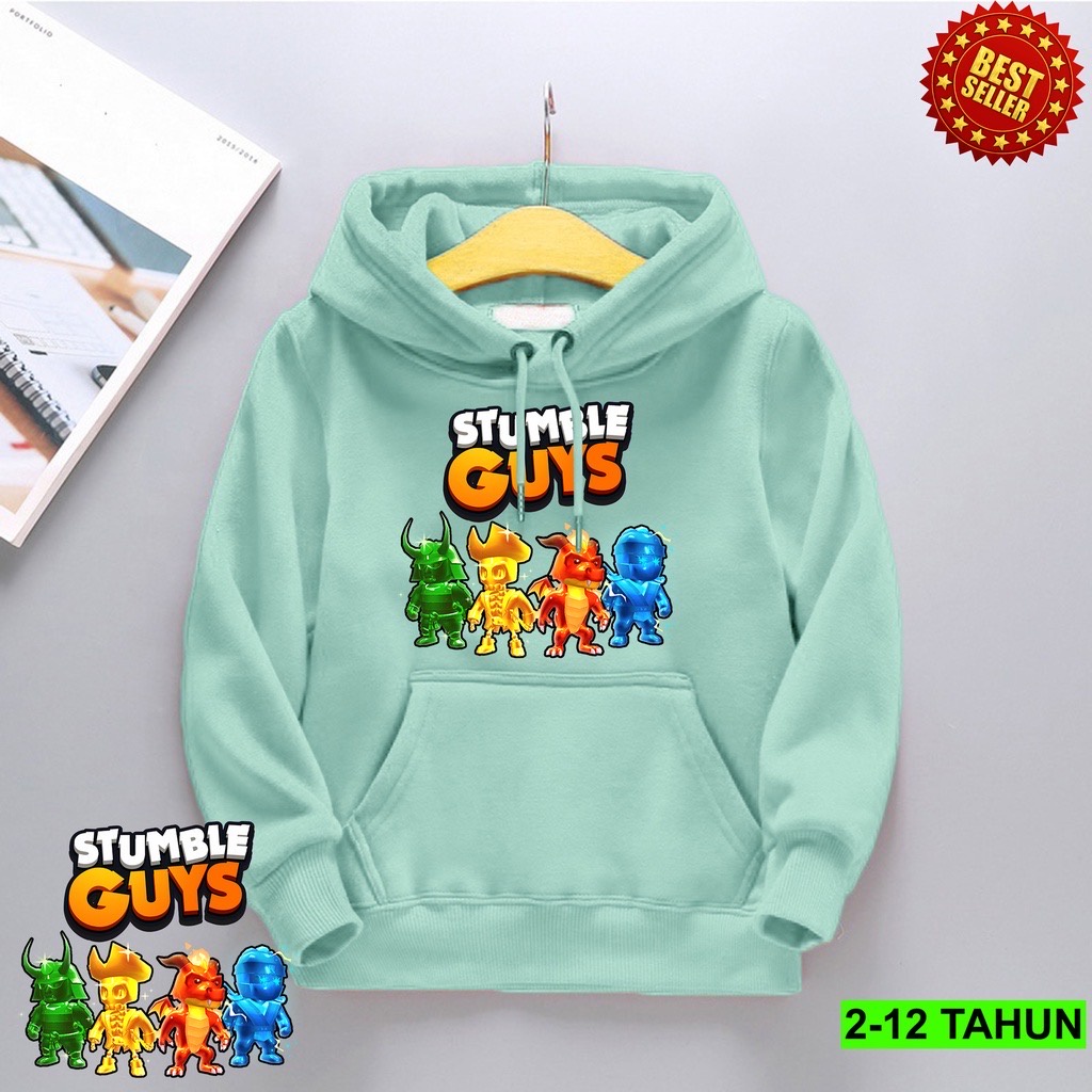 Jumper Hoodie Anak STUMBLE GUYS MONSTER II Jaket Hoodie Anak Viral II Sweater Hoodie Kids Sz M - XL ( Laki Laki &amp; Peremepuan )