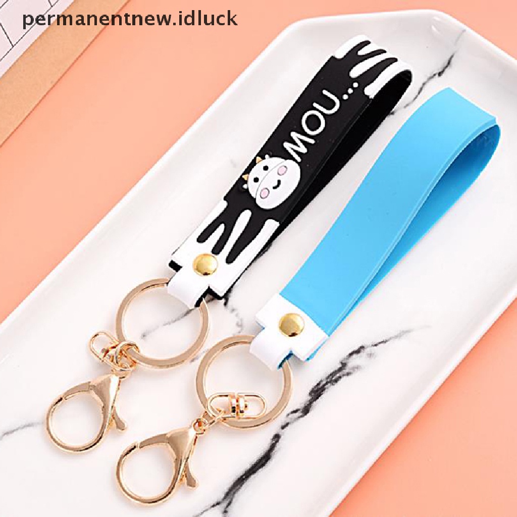[luckypermanentnew] Baru Indah Sapi Gantungan Kunci Pesona Gantungan Kunci Untuk Wanita Tas Liontin Gantungan Kunci Mobil [ID]