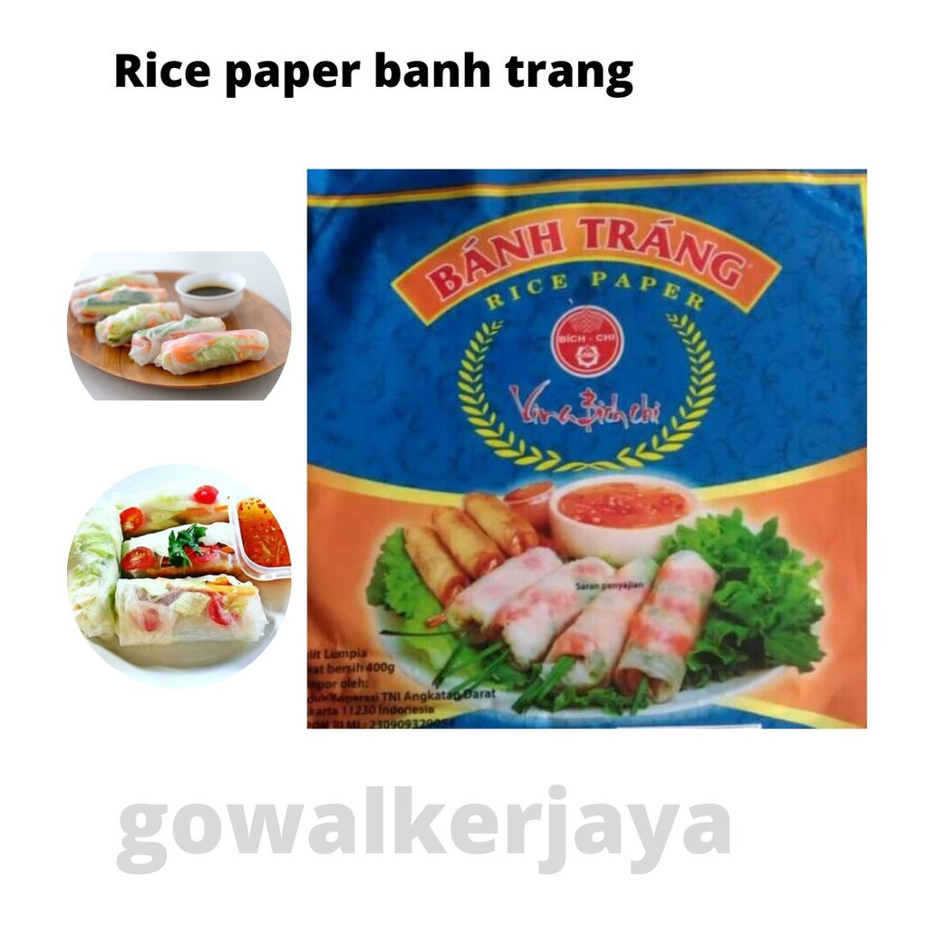 

❤ gowalkerjaya ❤ Rice paper banh trang / Rice paper vietnam banh trang 22cm / Rice Paper Roll Vietnam Banh Trang / Kulit Lumpia Vietnam