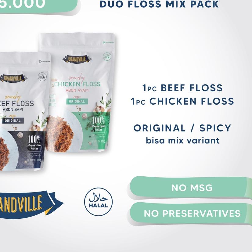 

Terbaru [HJ6] Grandville Abon SAPI & AYAM Crunchy Duo Mix Pack