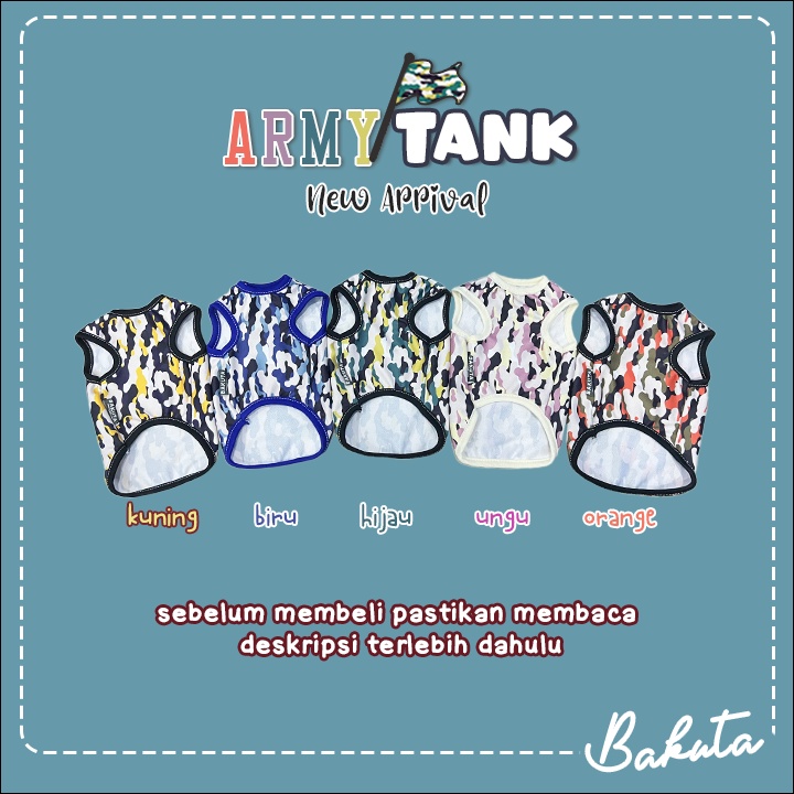 Baju Kucing Edisi Ranger Army Tank Baju Kucing Murah untuk Kucing dan anjing / Bisa Pilih Ukuran S-XL