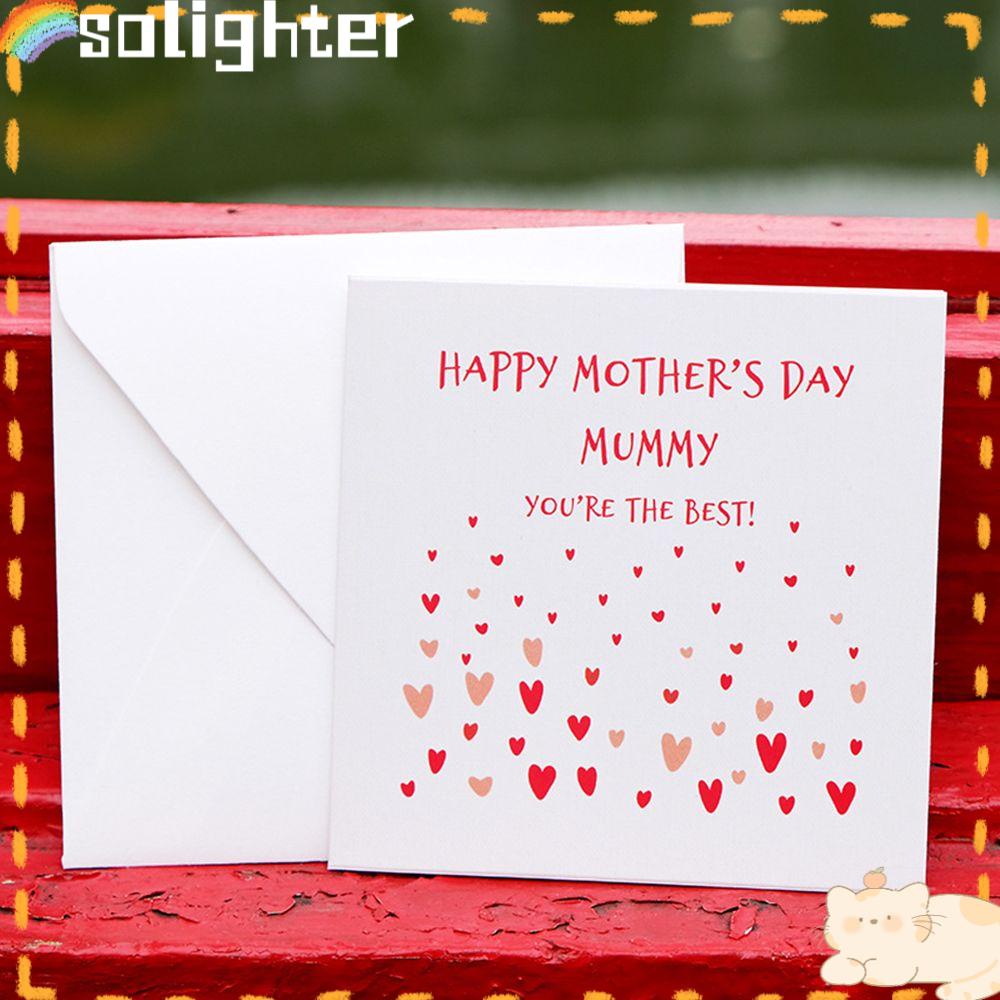 Solighter Kartu Ucapan Hadiah Ucapan Best Wishes Blessing Card Love Heart