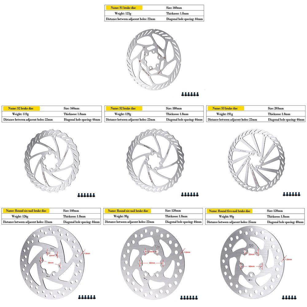 R-FLOWER Rotor Disc Brake 6inci MTB Sepeda Gunung 203mm /180mm /160mm /140mm /120mm Aksesoris Sepeda