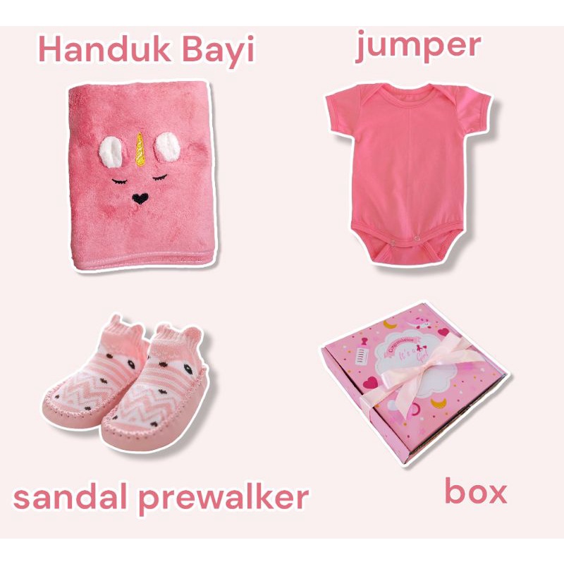 Hampers bayi|Kado bayi|baby gift|parcel kelahiran|boy&amp;girl handuk 3in1