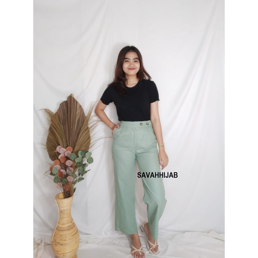 CELANA KULOT SIDE BUTTON/CELANA HIGHWAIST/CELANA KULOT