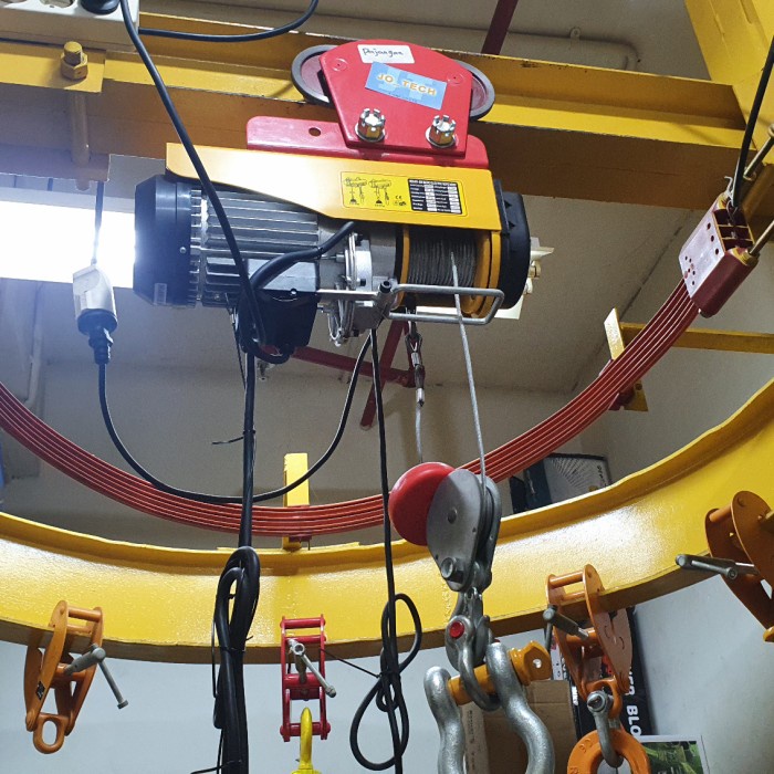 Katrol Electeic Mini Hoist Wire Mini Hoist Caps 1000 Kg/500Kg-12 Meter