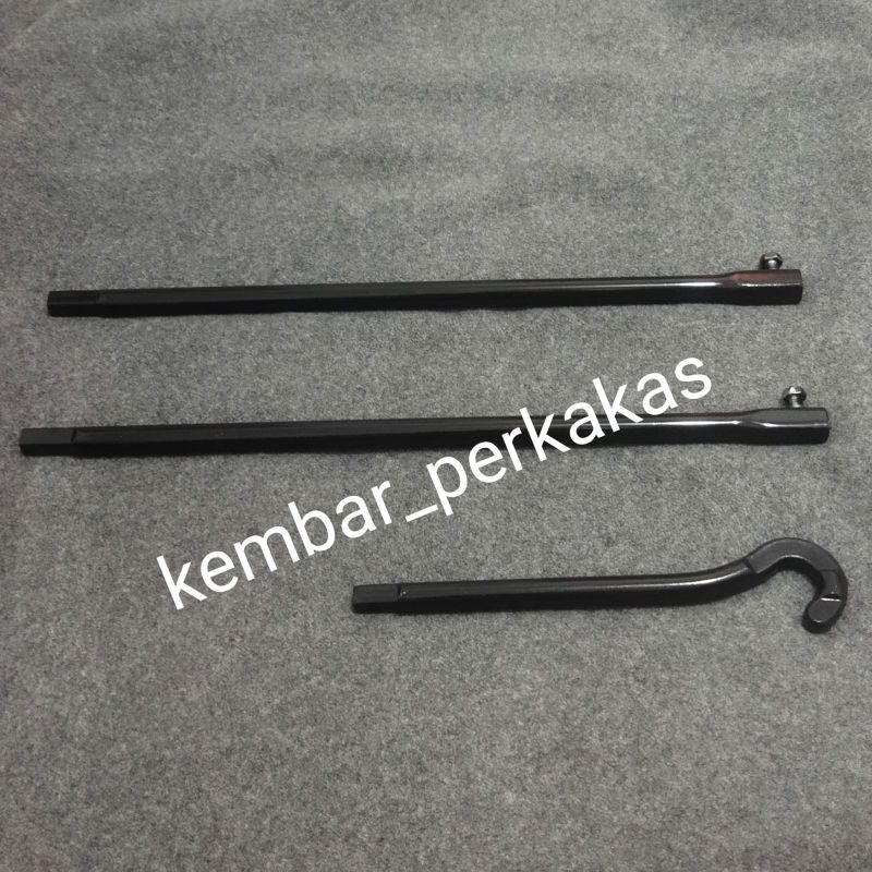 Kunci roda 21 mm &amp; handle set pemutar dongkrak /pelepas ban serep kijang inova,Fortuner &amp; Hilux