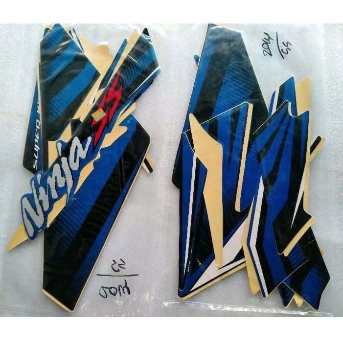 STRIPING STIKER LIST NINJA SS TAHUN 2014 2015 BIRU NINJA SS ZEBRA