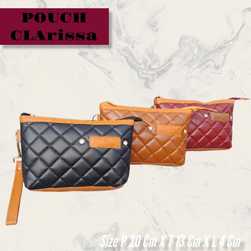 POUCH CLARISSA  BORDIR SERBAGUNA - DAPAT RANDOM EMBOS