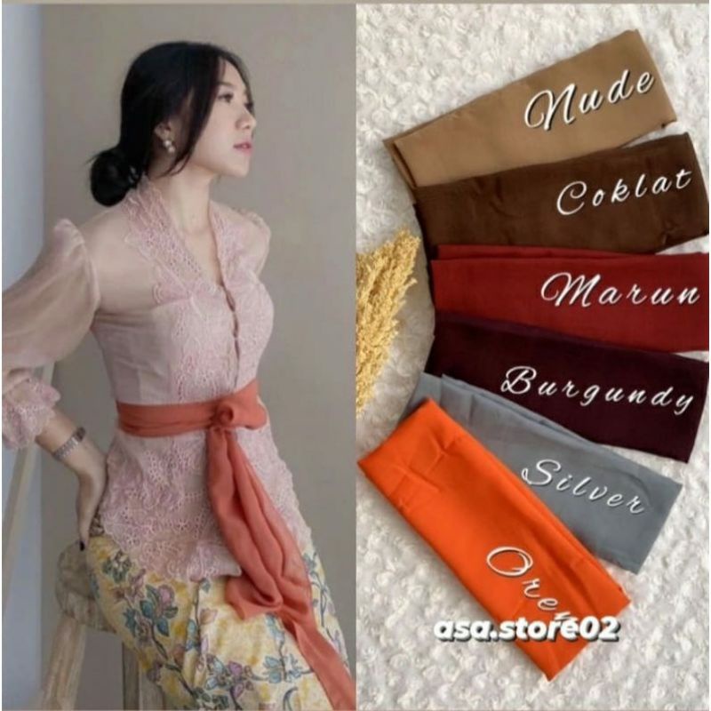 Obi SELENDANG Kebaya Selendang Wisuda Tanpa Bros Obi Belt//SELENDANG HICON Bali