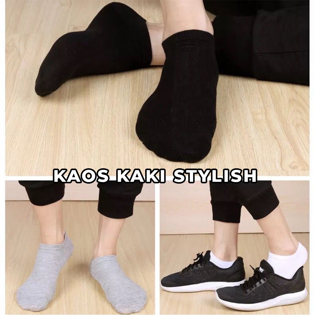 Kaos Kaki Pendek Polos Sock Pria Wanita Korea Kos Kaki Sekolah Ankle Anak Dewasa Kasual | GROSIRXPRESS