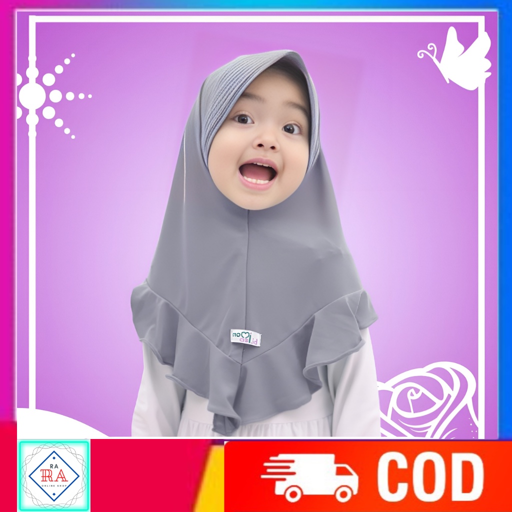 Hijab Anak Bayi 0 6 12 bulan Felisha Jilbab Anak Balita Kerudung Anak Perempuan Pita Felisha