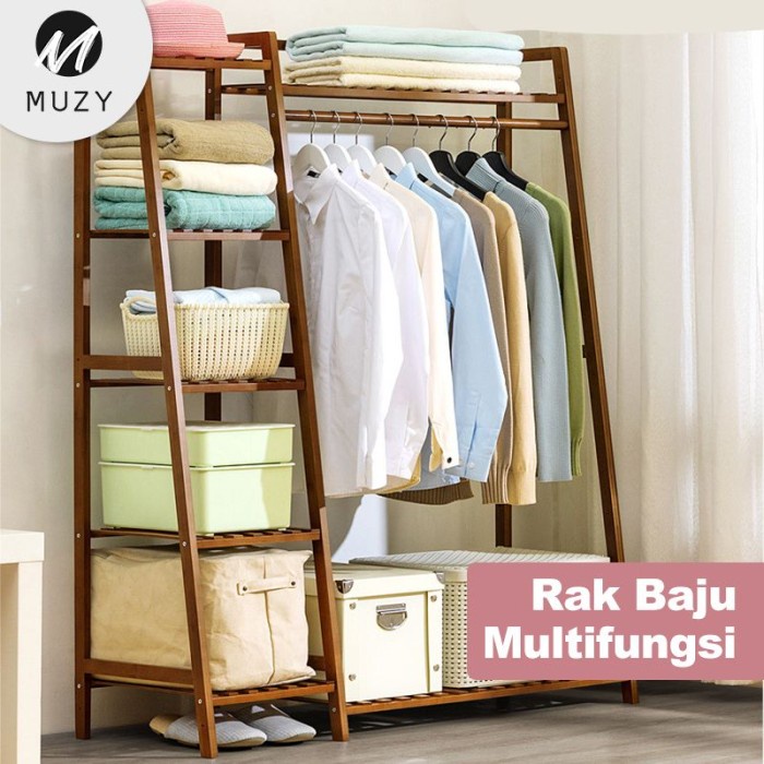 Hanger Muzy Rak Baju Celana Serbaguna Lemari Pakaian Praktis Hsh202
