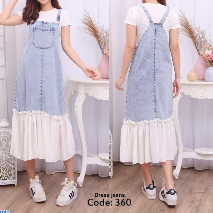Dress Jeans 360 / Dress jeans Rok Wanita/Baju Kodok Wanita Murah