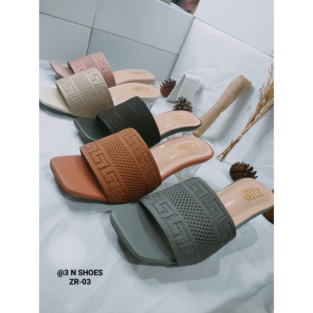 Sendal Heels Rajut Hak Kaca 5cm Terbaru Sandal buat Kondangan Wanita Kekinian  Hills Prempuan Sandal Real Pictt Sandal Pesta Sandal Cewek Dewasa Sandal hak kaca terbaru termurah ZR 03