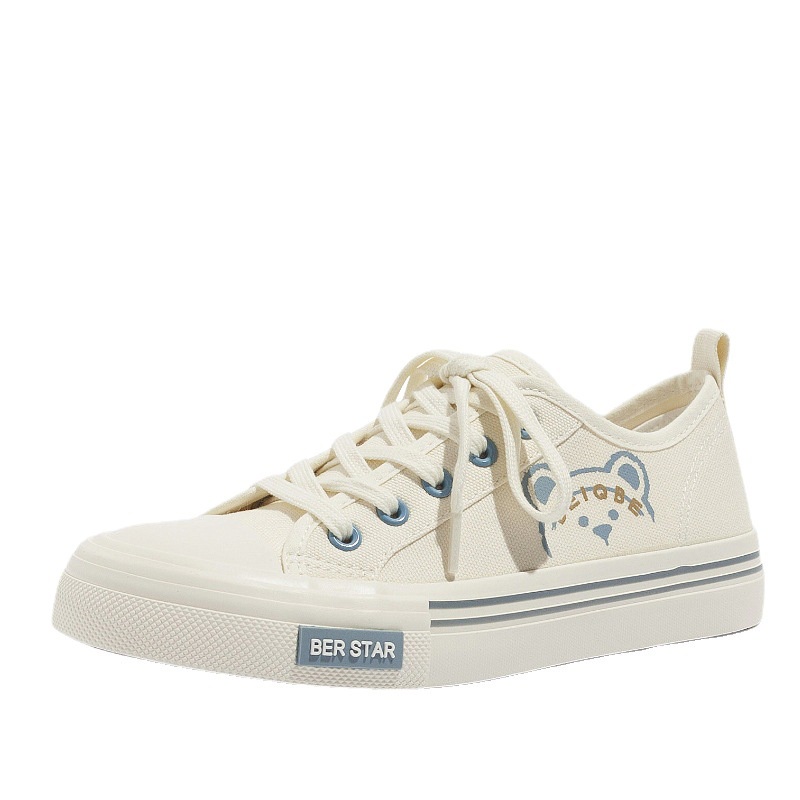 Zealo.Shoes 242 Sepatu Canvas Wanita korea BEIER shoes sole tebal putih Sepatu wanita kekinian 2022