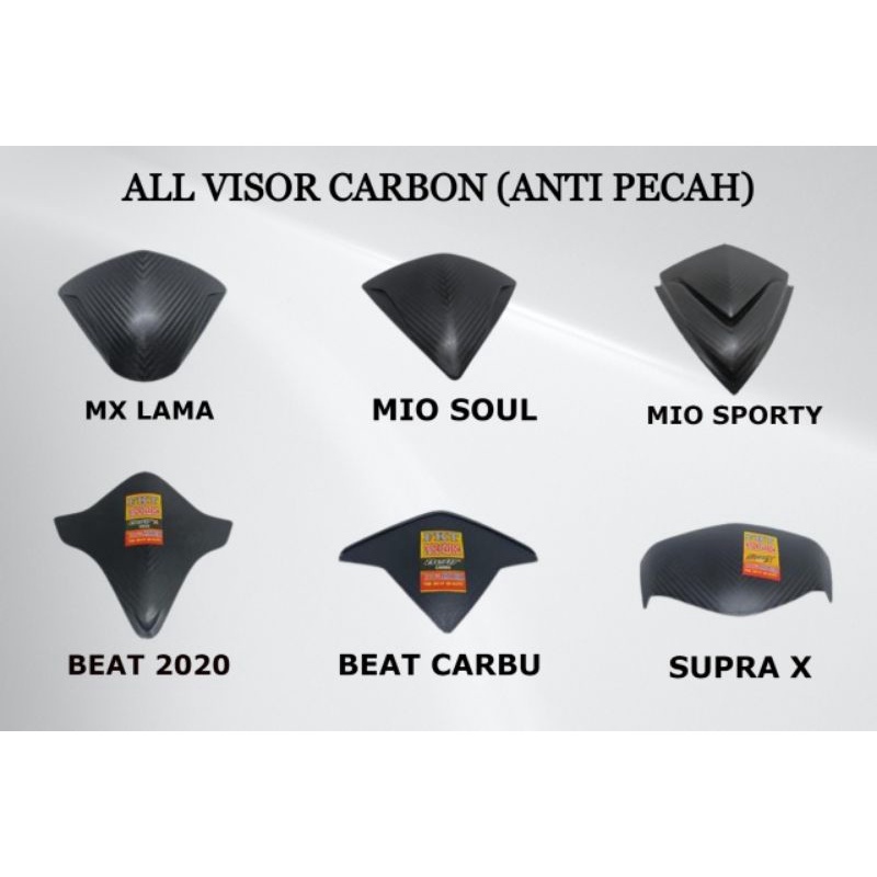 VISOR ANTI PECAH KARBON ( KALAU PECAH GRATIS ) MX OLD LAMA MIO SOUL MIO SPORTY BEAT 2020 BEAT KARBU SUPRA X TAMENG COVER PELINDUNG HITAM CARBU WINDSHIELD WIND SHIELD WINSIL WINSILD KEPALA DEPAN MIKA JUPITER Z BURHAN 135 MOTOR BEBEK MATIC KELFIN MOTOR COD