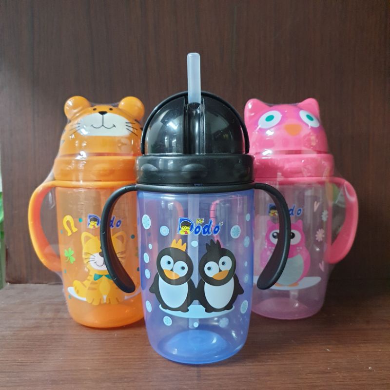 Dodo Bottle Animal Caracter Cup | Sport Handle Cup BPA Free Botol Minum Anti Tumpah Sisi Pegangan