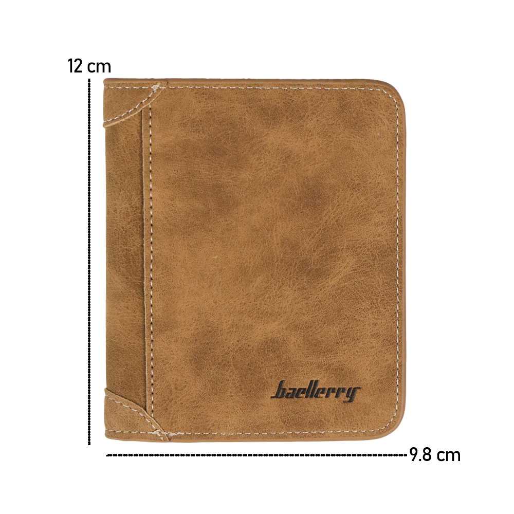 Baellerry Dompet Kulit Pria Bahan Nubuck