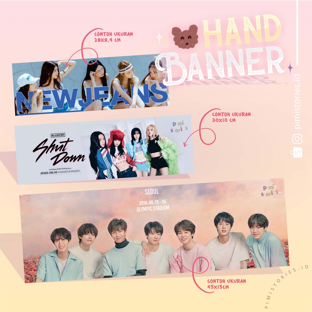 HAND BANNER ⚫ HANDBANNER ⚫ KPOP CUSTOM LAMINASI