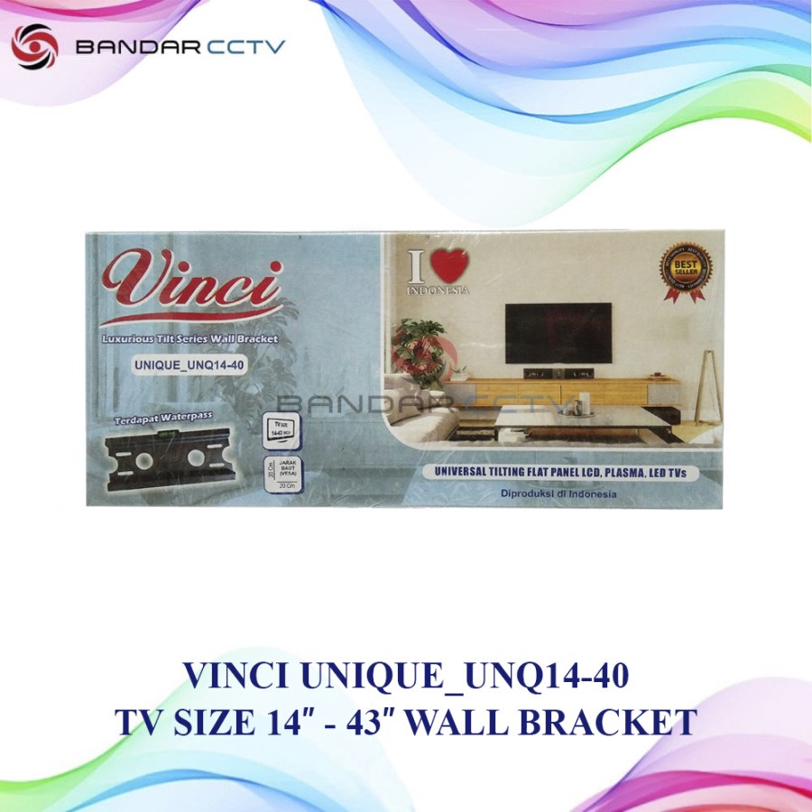 VINCI WALL BRACKET TV GANTUNG TV SIZE 14-43 INCH