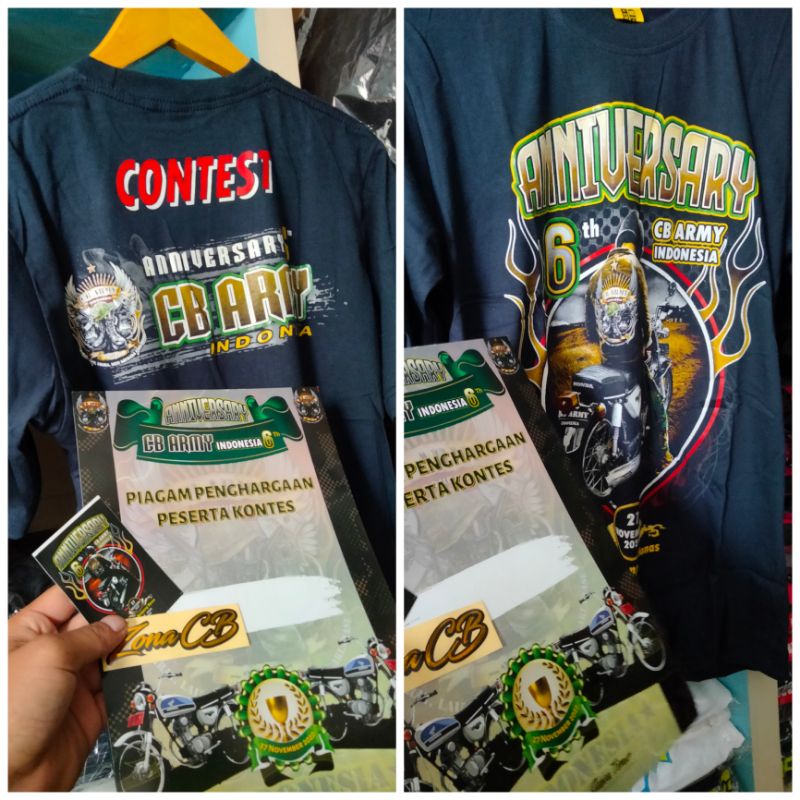kaos cb army Indonesia kontes original/ kaos acara cb