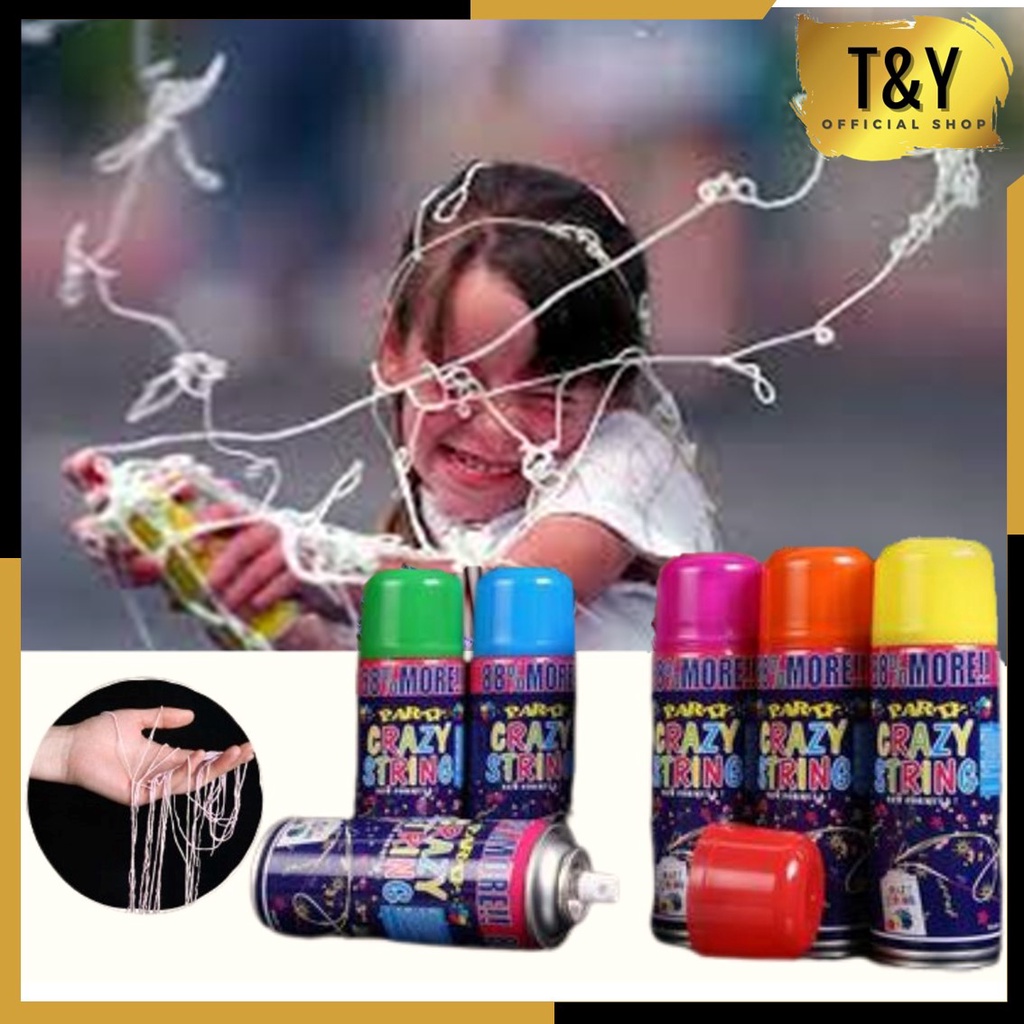 T&amp;Y String Spray Party Semprotan Pesta Crazy String Semprotan Jaring Laba laba