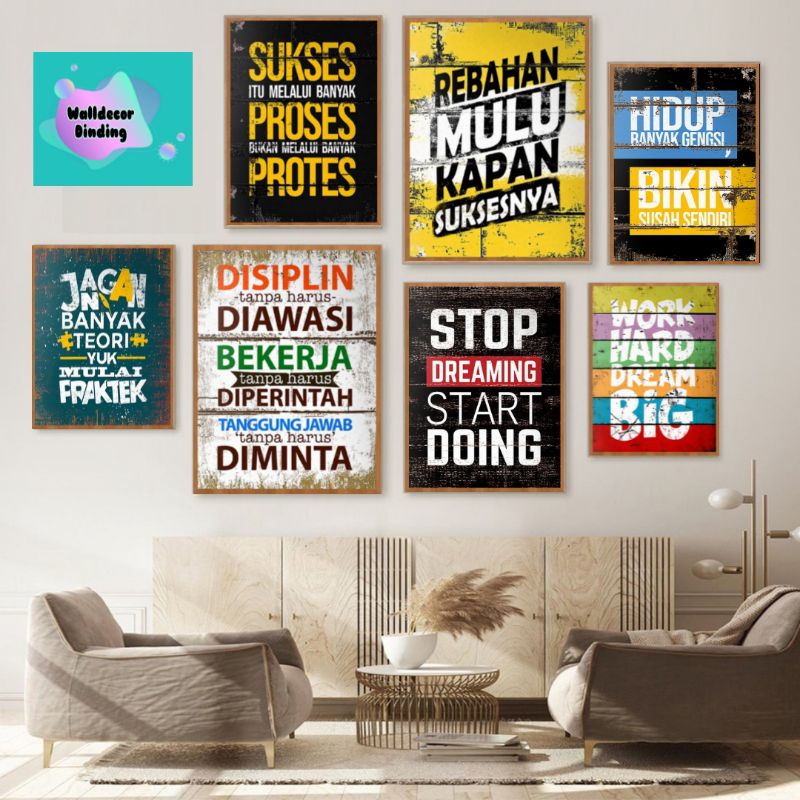 WallDecor Dinding MOTIVASI SUKSES ruangan//Dekorasi Dinding Motivasi Hidup