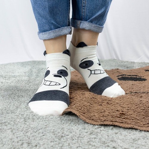 kaos kaki kaus kaki pendek we bare bears bear beruang panda polar kaos kaki cute pendek