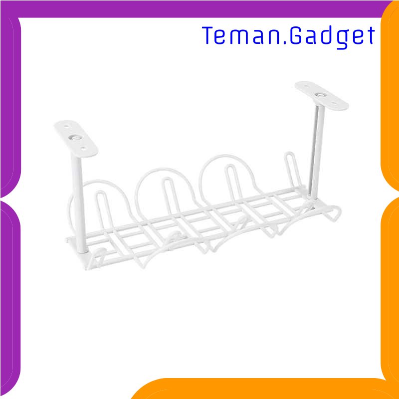 TG-RAK HOURONG Rak Gantung Bawah Meja ABS Under Table Storage Cable Organizer - WMT22