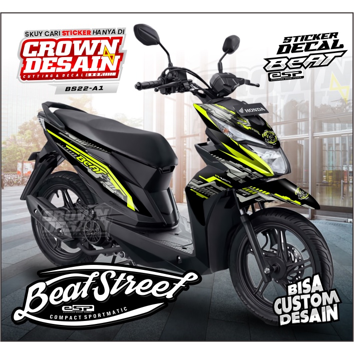 Decal Beat Street 2019 Motif Matrix - Stiker Dekal Honda Beat Street Fullbody - Kode BS