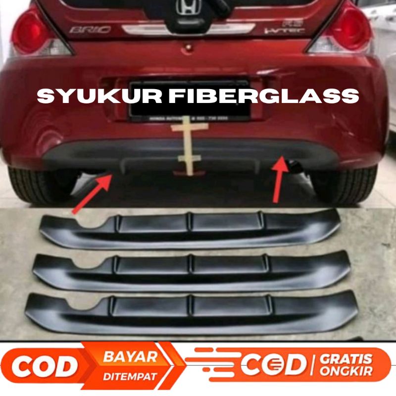 Diffuser Honda Brio Tahun 2012-2017 Bumper Belakang Brio
