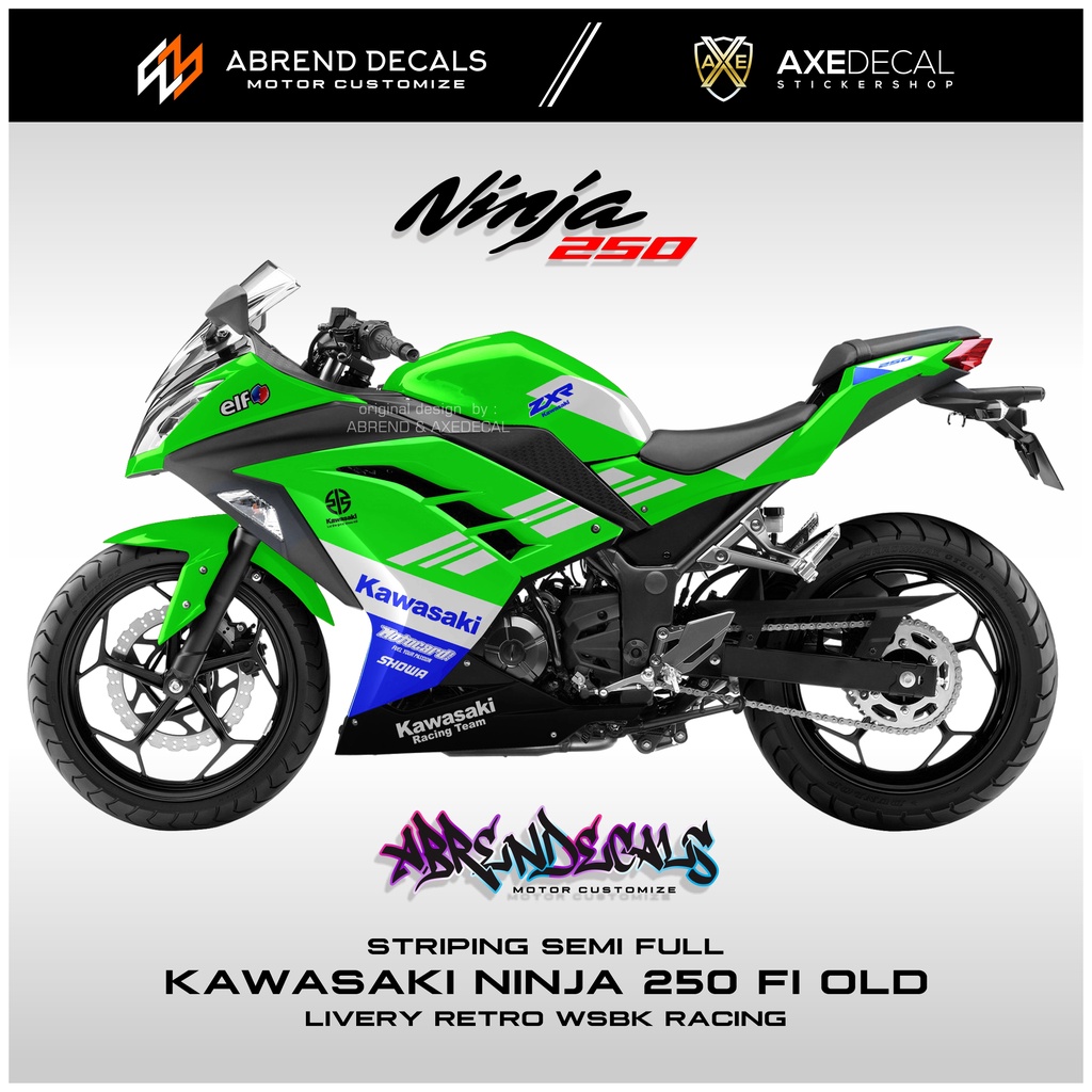 Jual Striping Ninja Fi Old Livery Retro Wsbk Stiker Motor