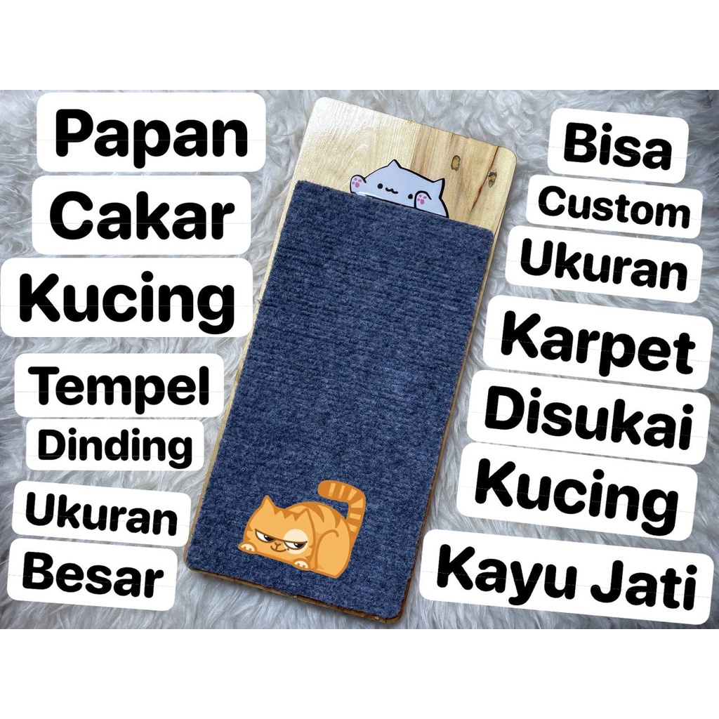 Mainan Kucing Papan Cakaran / Garukan kucing, portable cat scratcher (bentuk kotak) ukuran besar