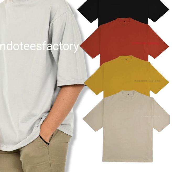 ✨COD✨ 24s KAOS OVERSIZE cotton Basic Oversized tshirt Pria & Wanita T shirt kaos polos grosir