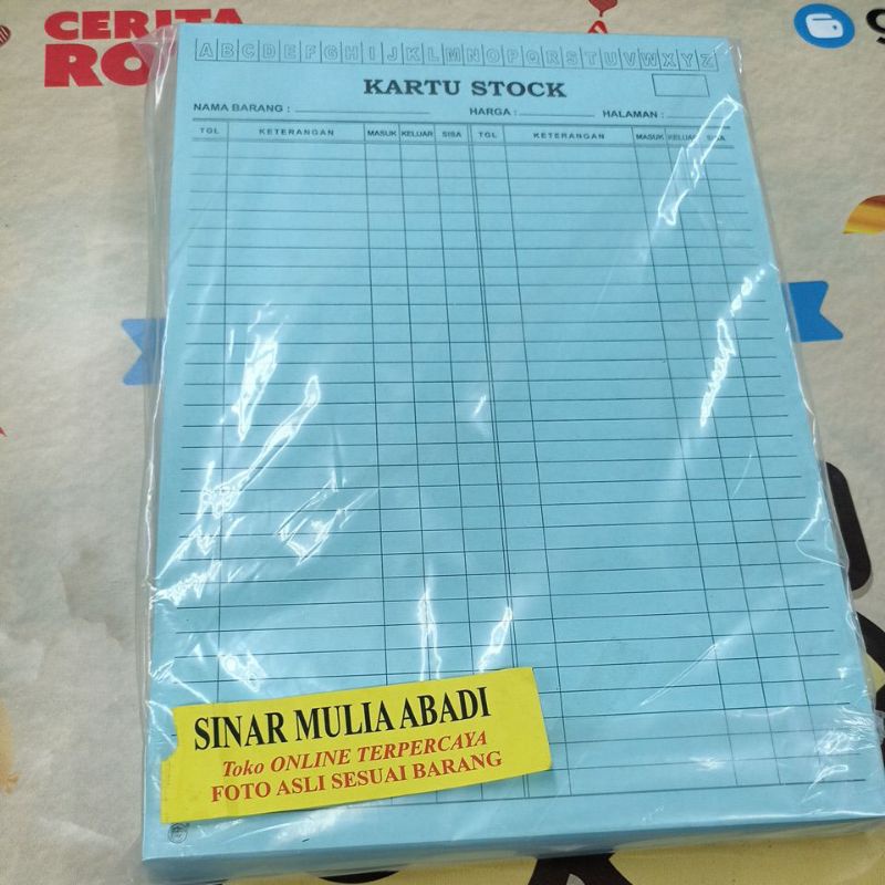 

Kartu Stok Besar Posisi Tegak Putih dan WARNA / Pak 50 pcs Stock Card 50 Lembar