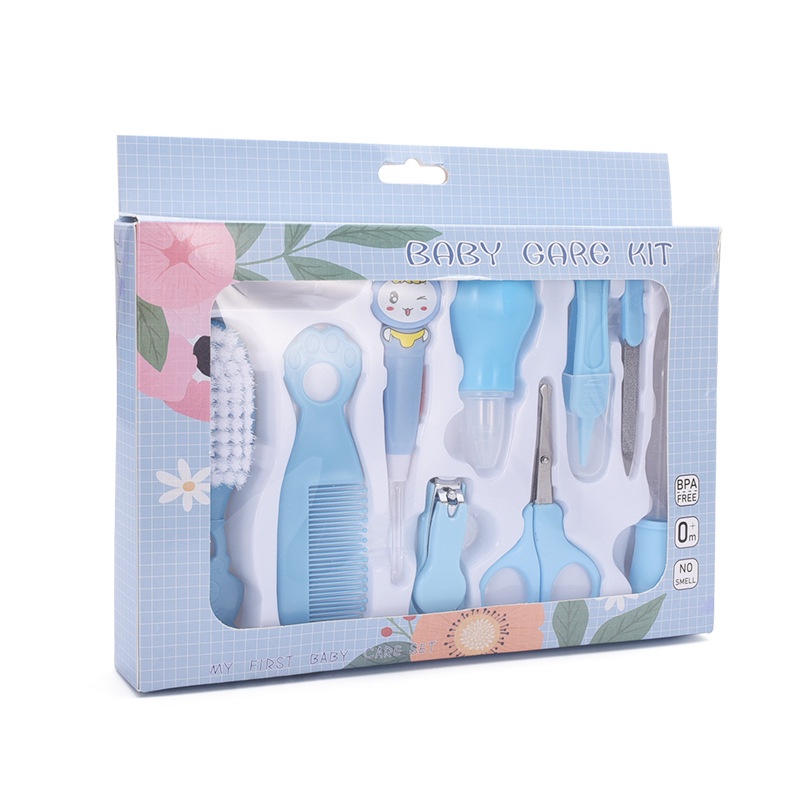 VnM092 | Baby Care Kit Set 10in1 / Set Perawatan Gunting Kuku Bayi Berkualitas Tinggi / Set Perawatan Tubuh Bayi /Perlengkapan Bayi / Hadiah Kado Bayi Baru Lahir Newborn