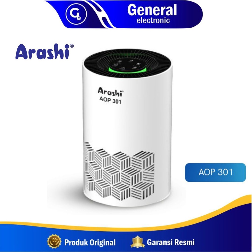 Air Purifier / Pembersih Udara Potable Arashi AOP 301 with HEPA Filter / Aromaterapi