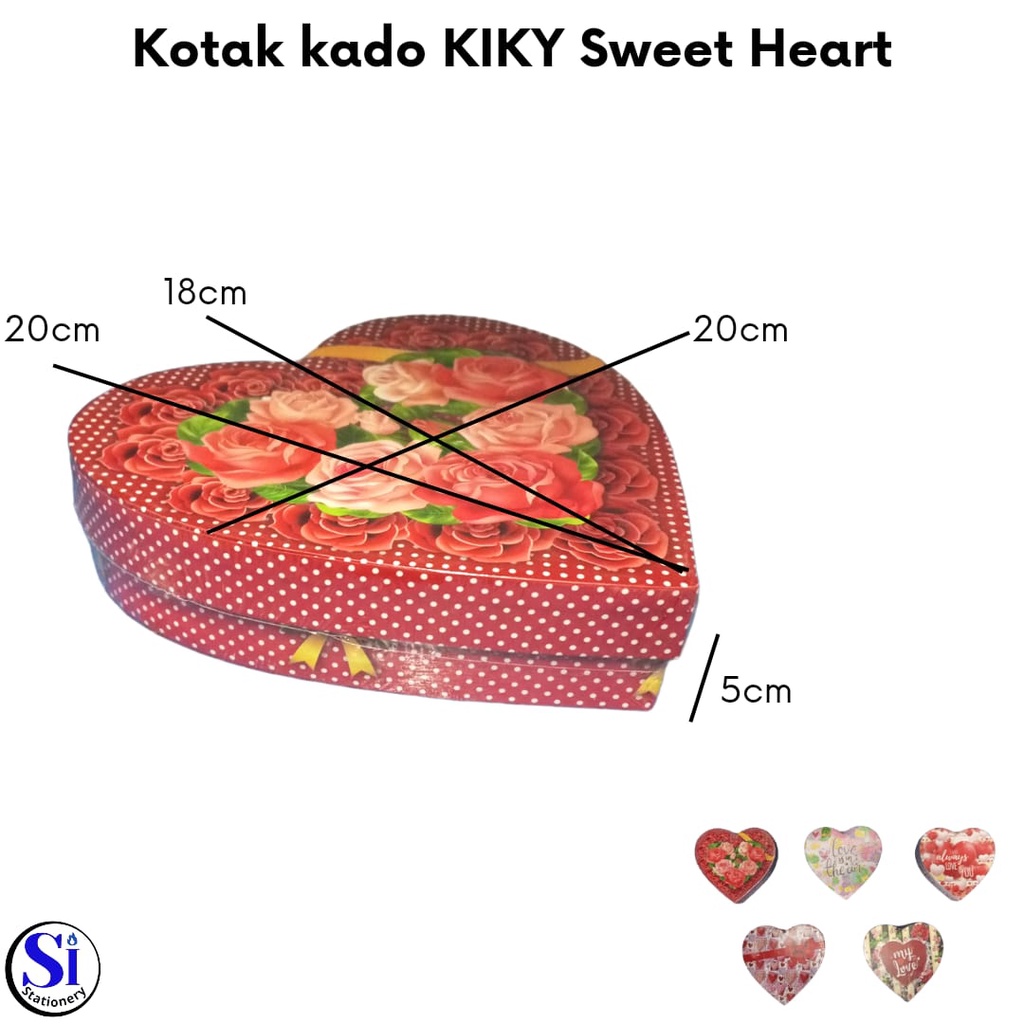 

Kotak Kado KIKY Sweat heart/ Gift Box Kiky Motif Besar