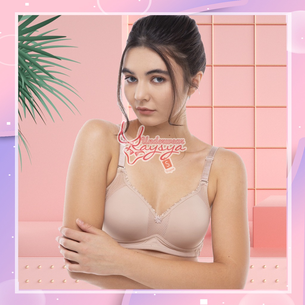 BH/Bra Merek Scalen 1291|Pakaian Dalam Wanita Dewasa|Busa Sedang|Tanpa Kawat|Cup Besar