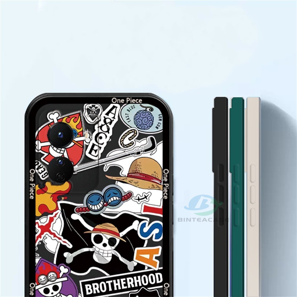 Realme 10 C35 C21Y C25Y C21 RealmeC11 C25 C17 C15 C12 C3 C2 Realme 8i 7i 5 5i 6i 6 Pro 7 Pro One Piece Luffy Brook and the Devil Fruit Casing Handphone Silikon Lembut Binteacase